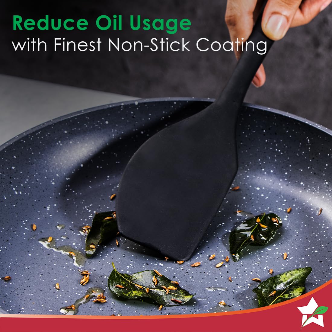 Wonderchef Duralite Die-cast Non Stick Fry Pan 24cm | 1.2 L | Grey