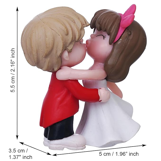 Ecraftindia Romantic Kissing Couple Statue Decorative Showpiece | Valentine Gift