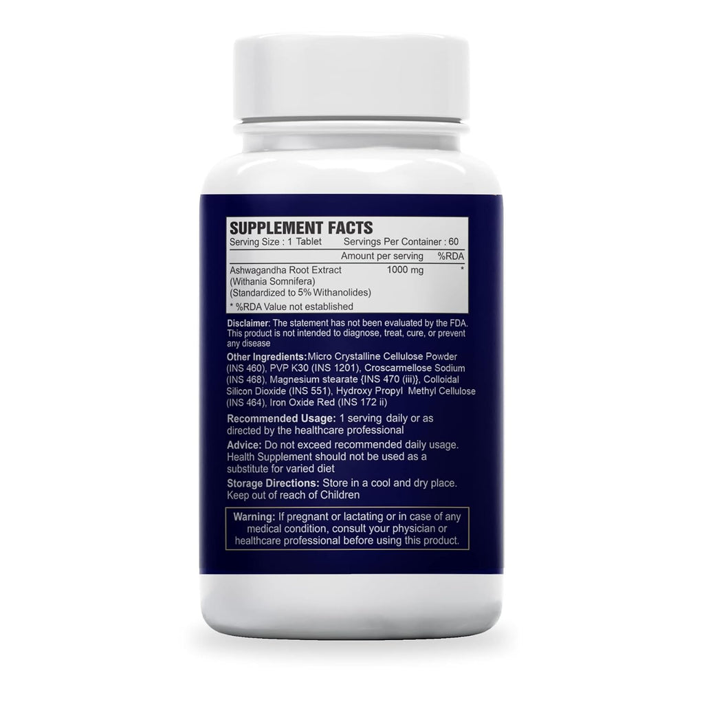 Sea Life Ashwagandha Extract (60 Tablets) 100% Natural Ashwagandha | Stress Relief | Help to Reduced fatigue | Immunity Booster