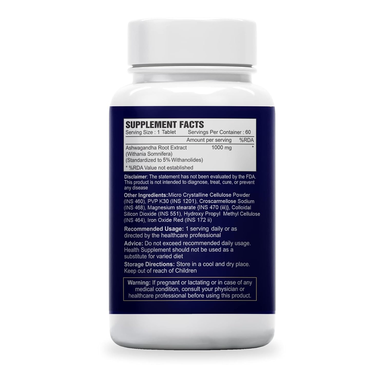 Sea Life Ashwagandha Extract (60 Tablets) 100% Natural Ashwagandha | Stress Relief | Help to Reduced fatigue | Immunity Booster