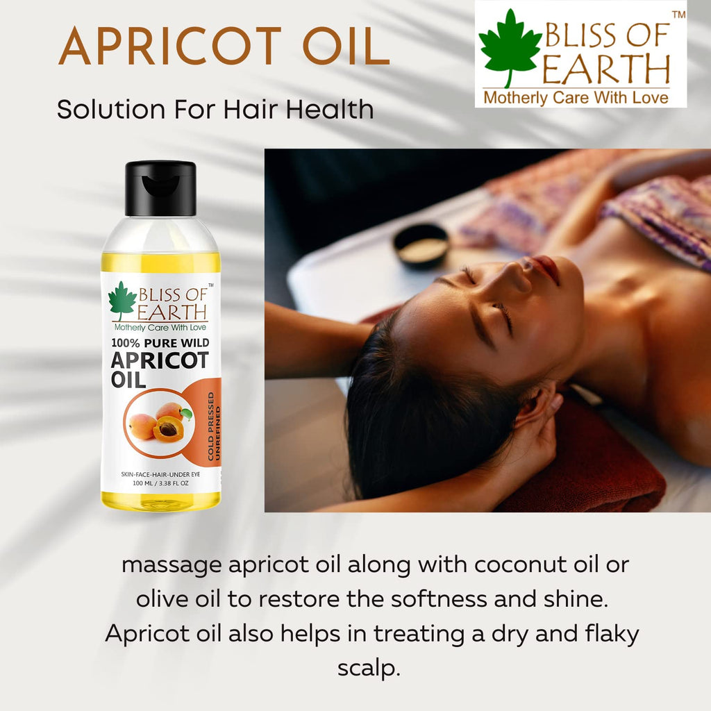 Bliss of Earthâ„¢ Wildcrafted Himalayan Apricot Oil Coldpressed & Unrefined (100 ML)