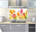 Jaamso Royals Vinyl Removable Peel and Stick Self Adhesive Flowers Wall Sticker for Kitchen Tulip
