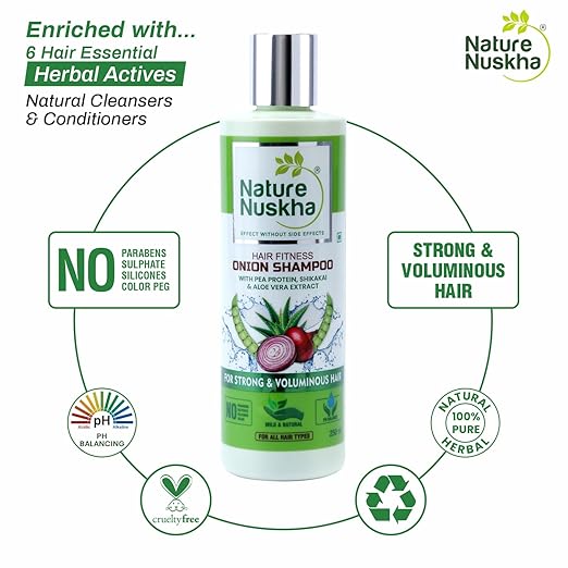 Nature Nuskha Protein Rich Onion Shampoo Shikakai & Neem - 250 ml