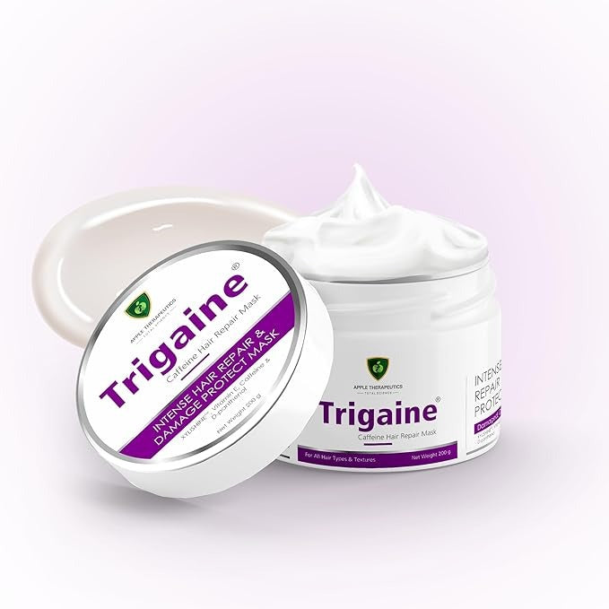 Apple Therapeutics Trigaine Caffeine Hair Repair Mask - Intense Hair Repair - 200 gms