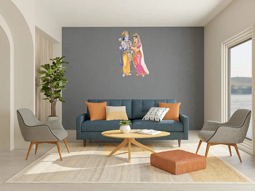 Rangoli White Glossy Vinyl Wall Sticker Premium Self-Adhesive Waterproof Parent-13 Design-6