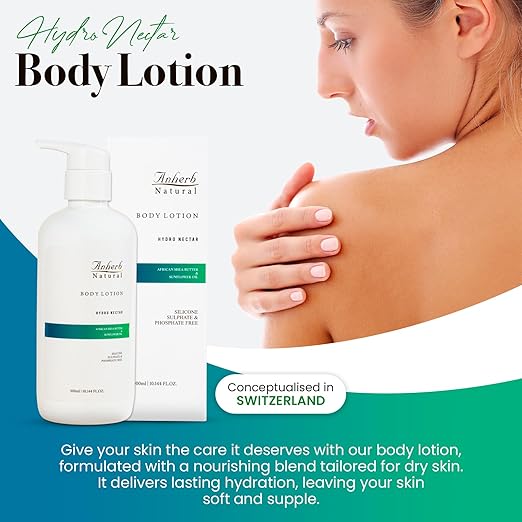 Anherb Natural Hydro Nectar Body Lotion With Shea Butter + Sunflower Oil + Vitamin E - 300 ml