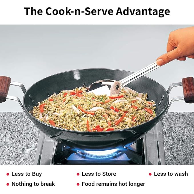 Hawkins Futura 4 Litre Deep Fry Pan Hard Anodised Kadai with Stainless Steel Lid