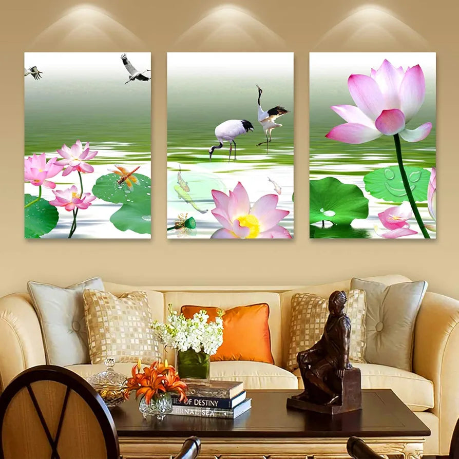 Rangoli MDF 3 Pcs Wall Poster 12x18 Inch Decorative Wall Art P-4 Design-10