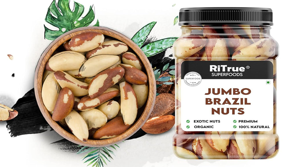 RiTrue - Exotic Brazil Nuts - 250 Gm - Brazilian Nut Organic | Raw | Rich Source of Selenium Protein Rich - Imported from Peru