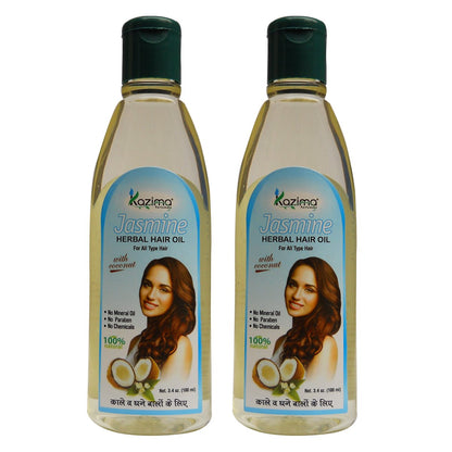 Kazima Jasmine Herbal Hair Oil - 100 ml (Pack of 2)