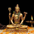 Indicast 6" Inch Cold Cast Resin Shiva Showpiece Antique Decor Decor Bolenath Mahakal