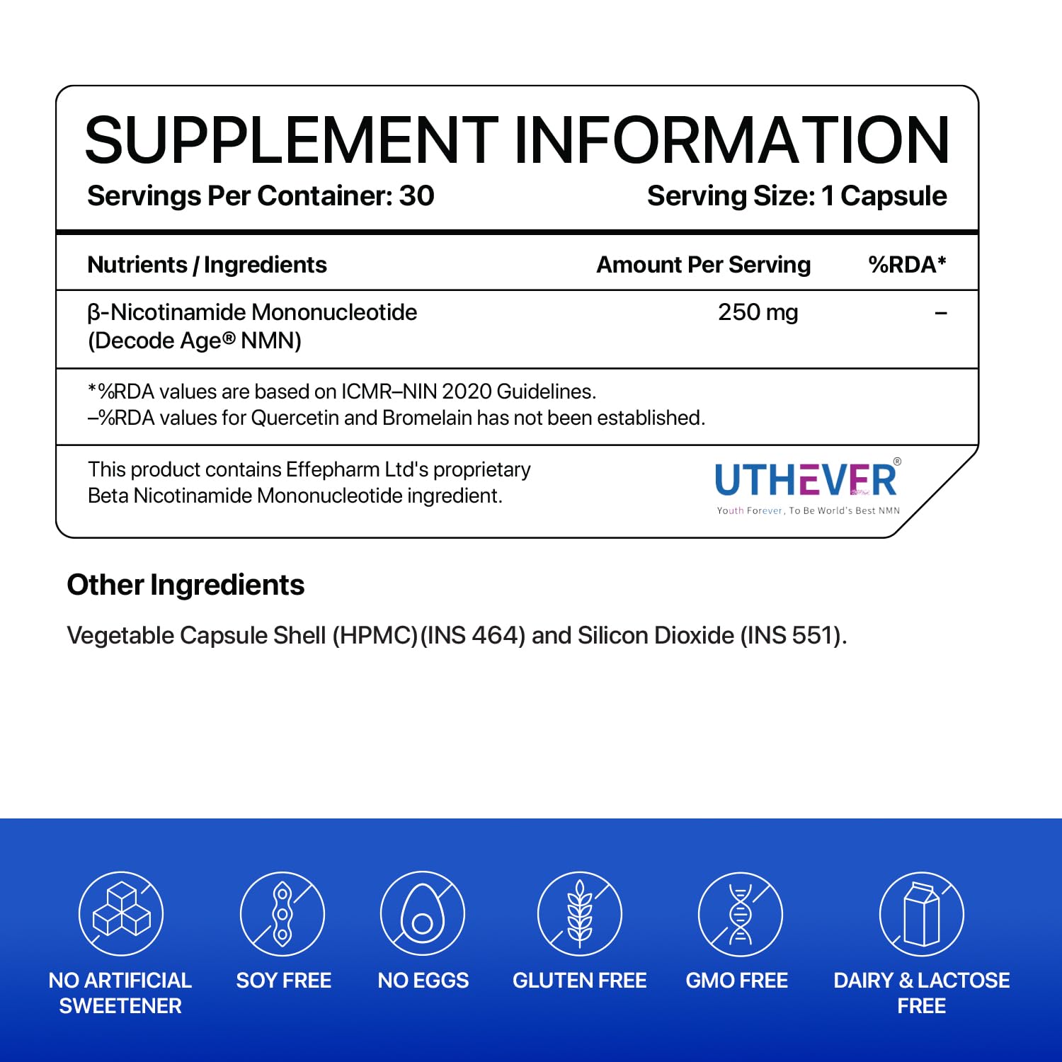 Decode Age NMN Supplement 250 mg | 99% Pure NMN for Anti-Aging, NAD+ Boost & Cellular Energy | High Absorption Nicotinamide Mononucleotide | Longevity & DNA Repair Support | 30 Capsules