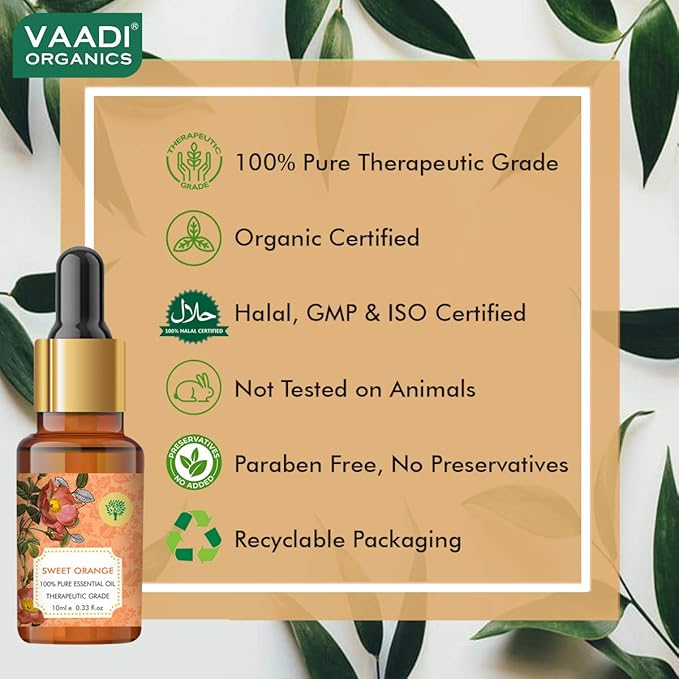 Vaadi Herbals Sweet Orange Essential Oil - 10 ml
