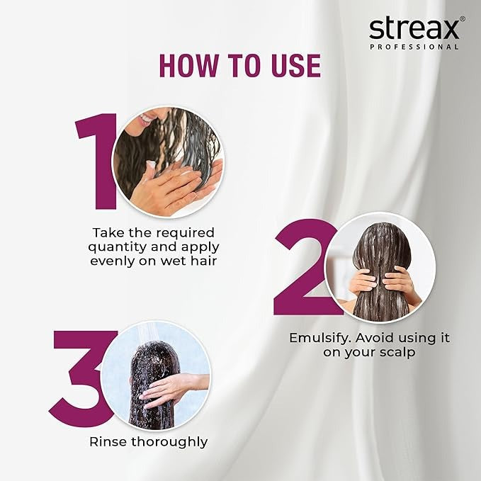 Streax Professional Canvoline Conditioner For Straightened hair Post care - 1500 gms