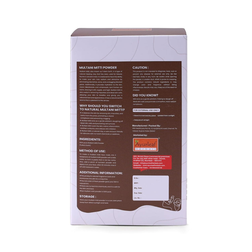 Ayurleaf Herbals Multani Mitti - 200 Gms