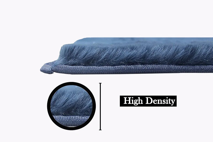 Luxe Home International Ruffle Bath Mat 40X60 Cm Colour Blue