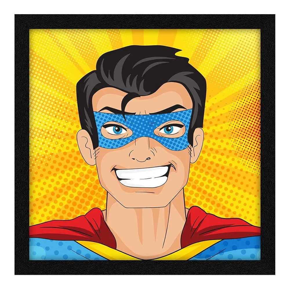 ArtX Paper Super Boy Pop Art Wall Art Painting Multicolor Abstract