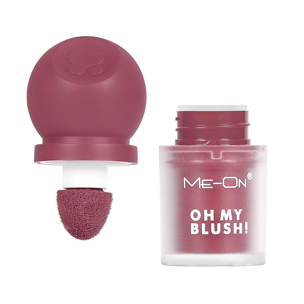 ME-ON Oh My Blush Cushion Applicator, Liquid Cheek Tint (02 Rosy)