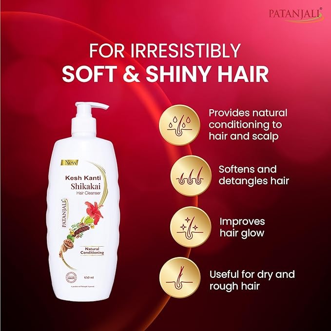 Patanjali Kesh Kanti Shikakai Hair Cleanser - 650 ml