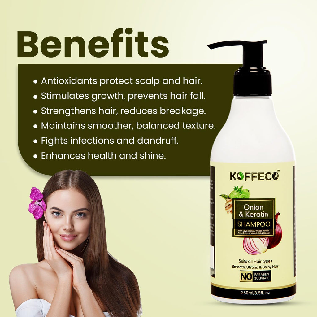 Koffeco Onion Shampoo for Hair Growth - 250 ml