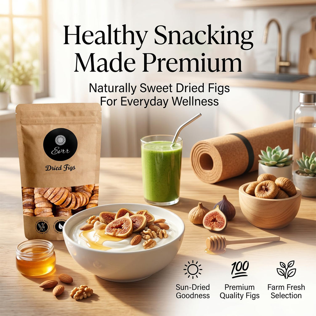 Evrr Premium Anjeer Dry Fruits 250g | Afghan Dried Figs | Natural Sun-Dried Fig | Rich in Fiber, Iron & Calcium | Healthy Snack