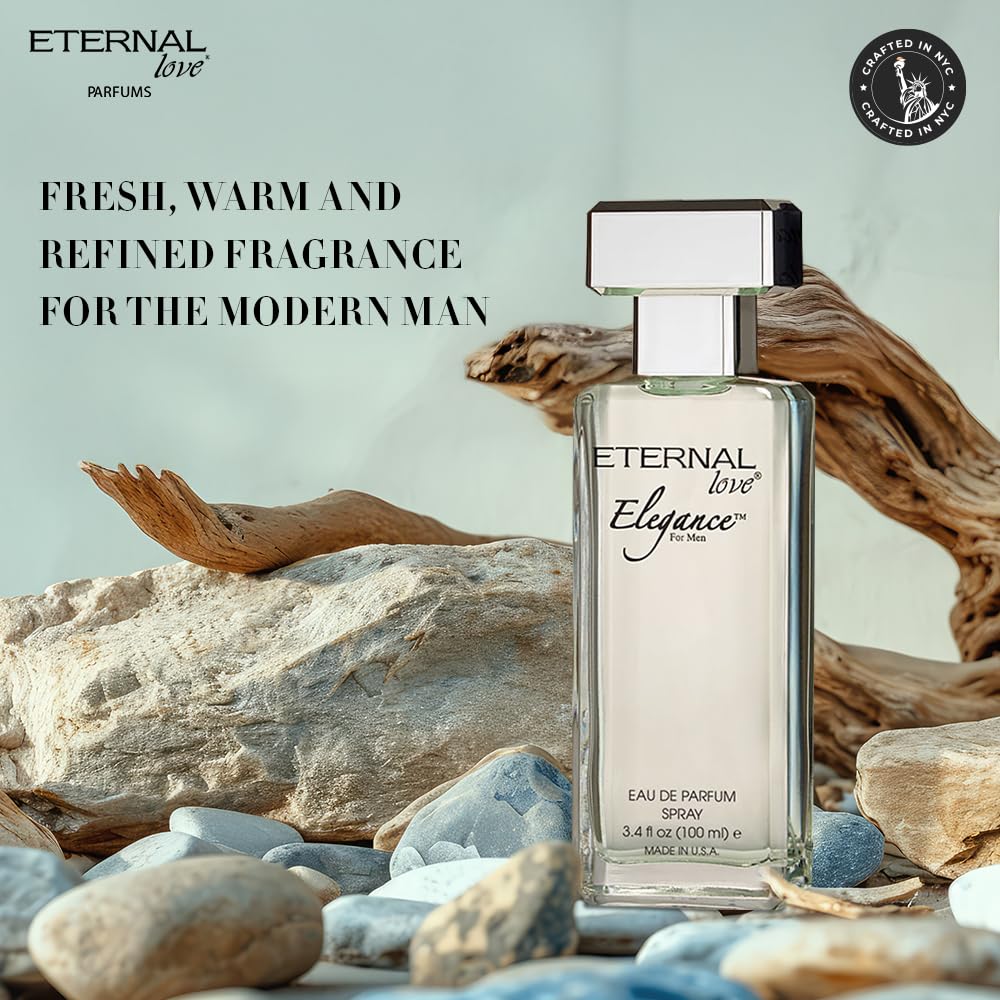 Eternal Love Elegance Eau de Parfum for Men | Timeless & Sophisticated Fragrance | Fresh Citrus, Floral & Woody Notes | Long-Lasting Scent for Men | Perfect for Special Occasions | 100ml