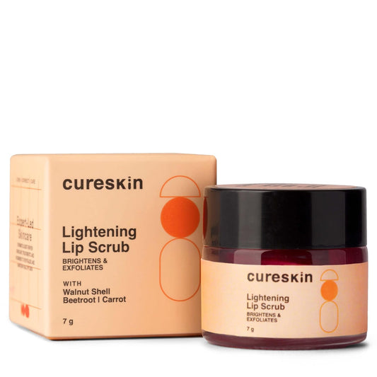 Cureskin Lightening Lip Scrub for Men and Women | Lip Scrub for Dark Lips to Lighten Pink, 7 g (Pack of 1)
