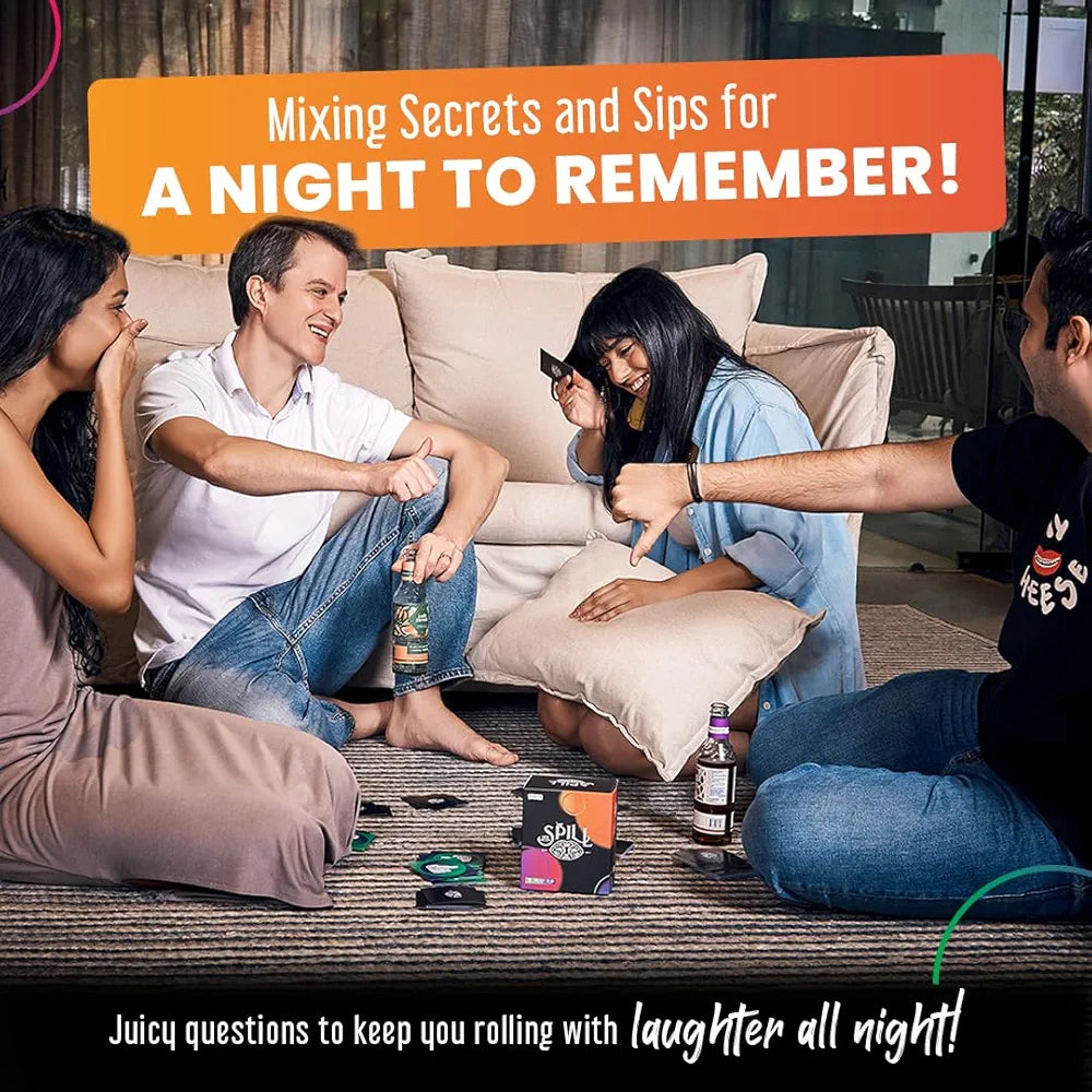 Binca Spill Party Game for Adults, A Game of Spilling Secrets, Adult Card Games for Parties, Friends, and Entertainment - Ages 18+