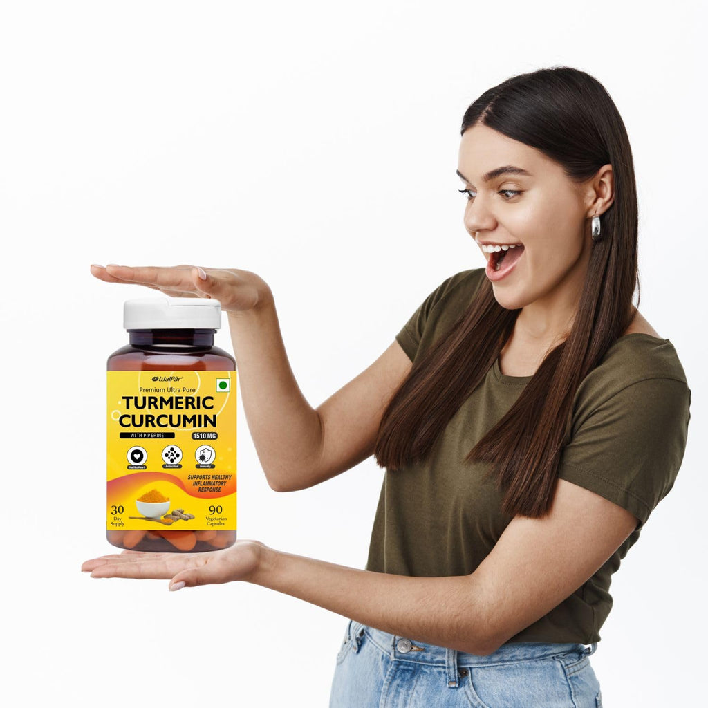 WALPAR Organic Curcumin Turmeric with Piperine Bioperine - 1510mg 90 Capsules