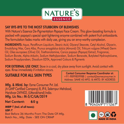 Nature's Essence Flawless Papaya Face Cream-  60 gms