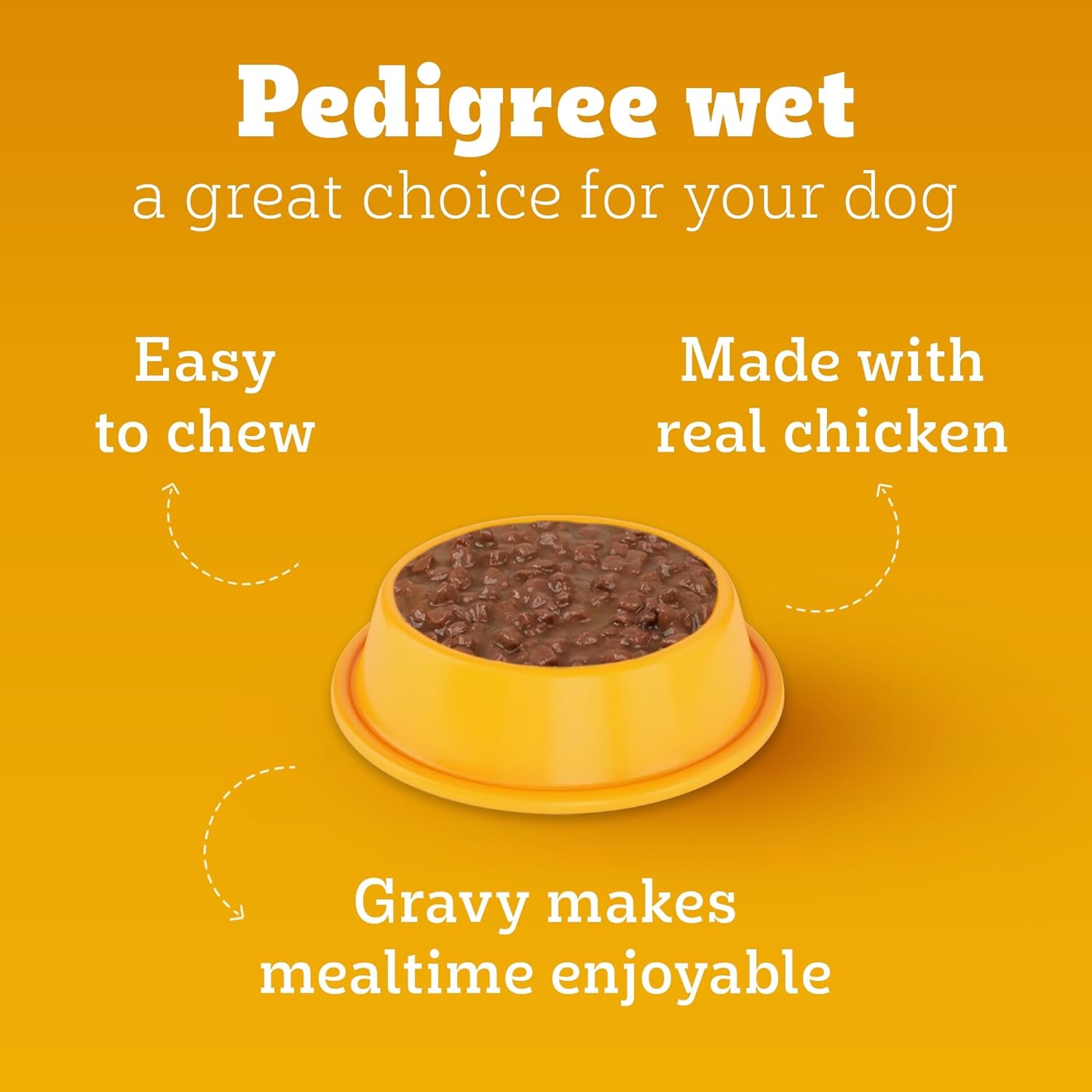 Pedigree Puppy Wet Dog Food, Chicken Chunks in Gravy, 70 g (Pack of 15), Complete & Balanced Meal for Puppies