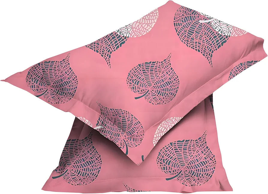 Starnstyle Polycotton 220 TC Floral Printed King Size Double Bedsheet with 2 Pillow Covers Oxford