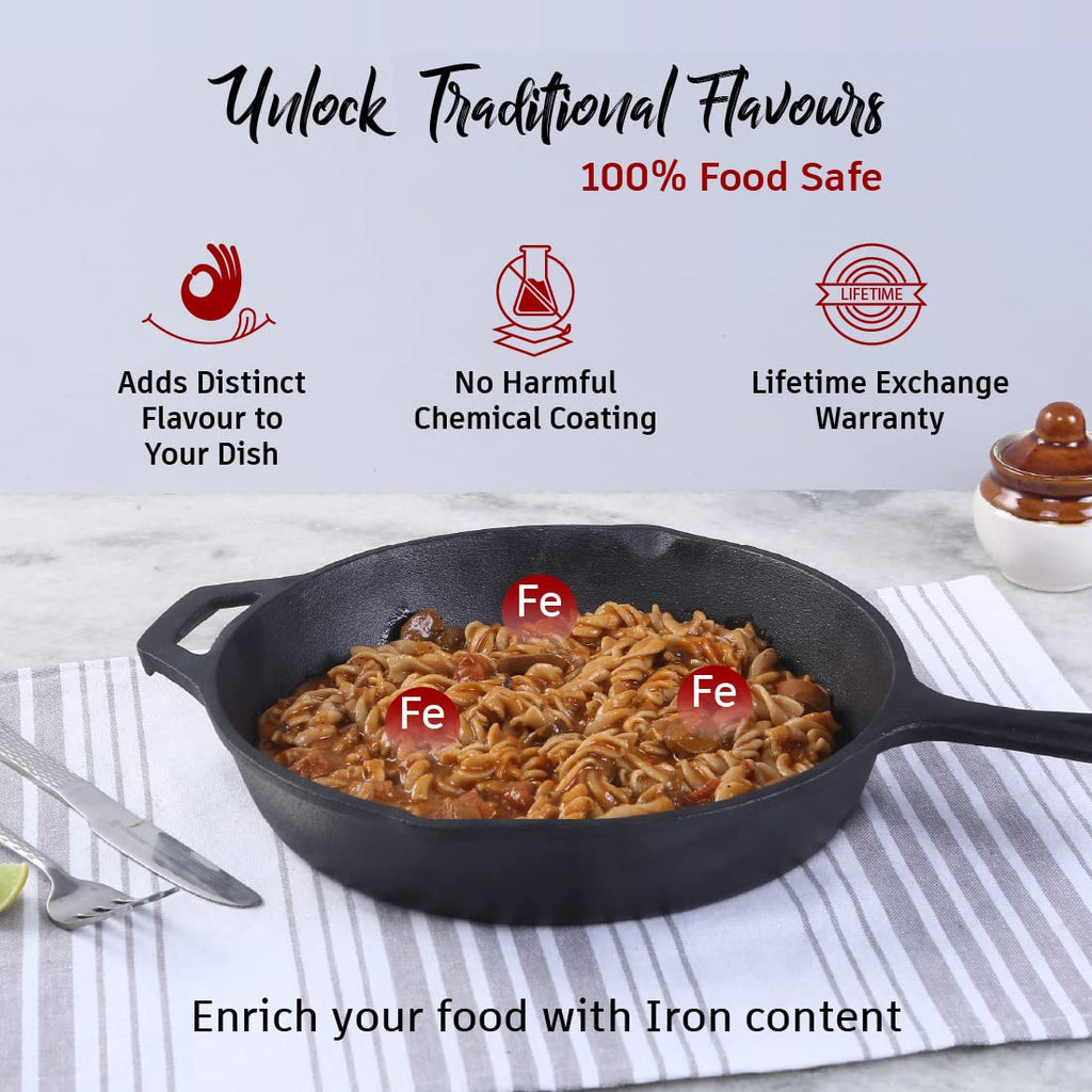 Wonderchef Forza Pre Seasoned 19 cm Cast Iron Fry Pan