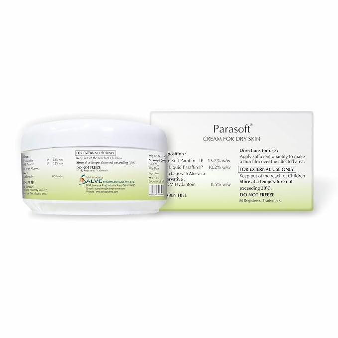 Parasoft Cream for Dry & Dehydrated Skin Intense Moisturizer Nourishing Cold & Winter Cream- 200 gms