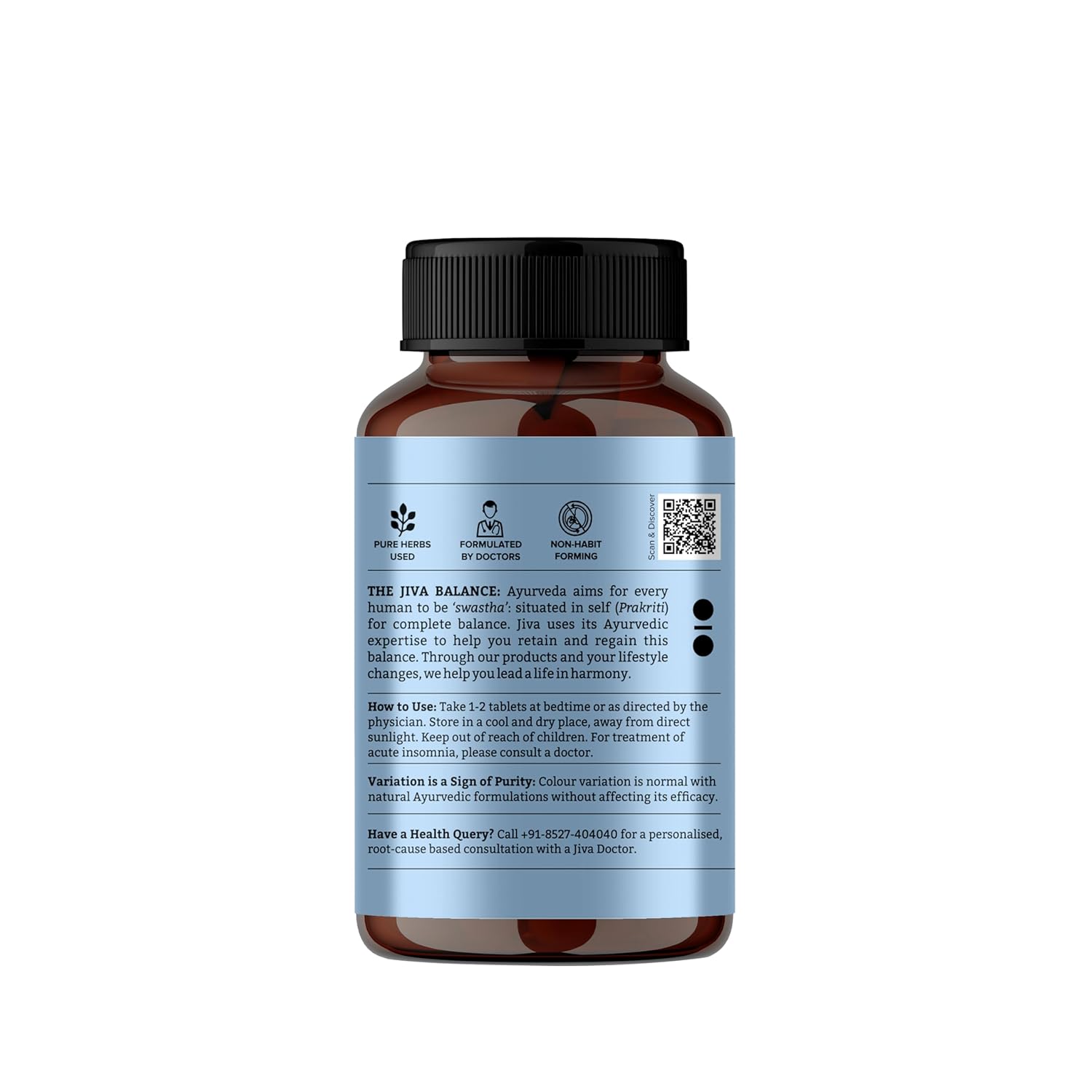 Jiva Sleep Well Tablet | Made of 100% Ayurvedic Formulation -120 Tablets