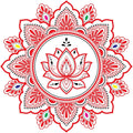 Rangoli White Glossy Vinyl Wall Sticker Premium Self-Adhesive Waterproof Parent-4 Design-5