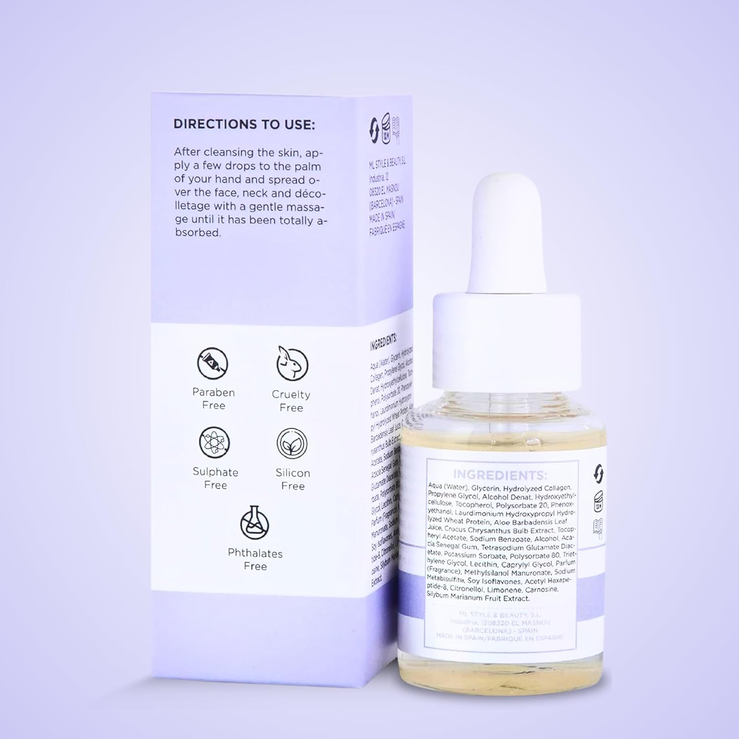 DERMOSYS Argireline Wrinkle Reducer Serum | With Collagen & Hydrolyzed Wheat Protein | Hydrating & Anti-Aging | Daily Use Serum | For All Skin Types - 30ml