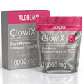 "8000mg Korean Marine Collagen Powder with Glutathione, Astaxanthin & NAC | Hydrolyzed Type 1 & 3 Collagen Peptides | Supports Skin Glow, Hair, Nails & Joints | Mixed Berries Flavour | 200g | 20 Servings | Alchemix Glowix"