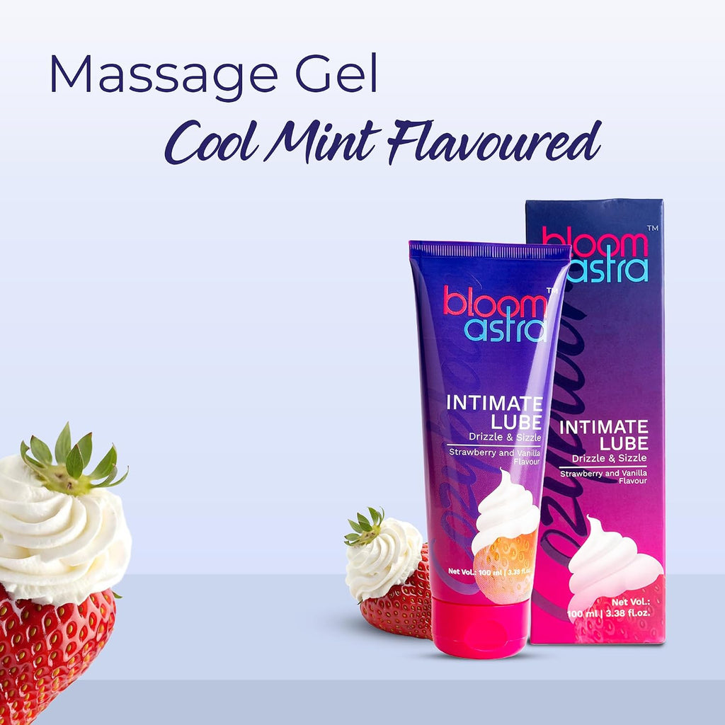 Bloomastra Strawberry Vanilla Flavoured Massage Gel (100 ML)