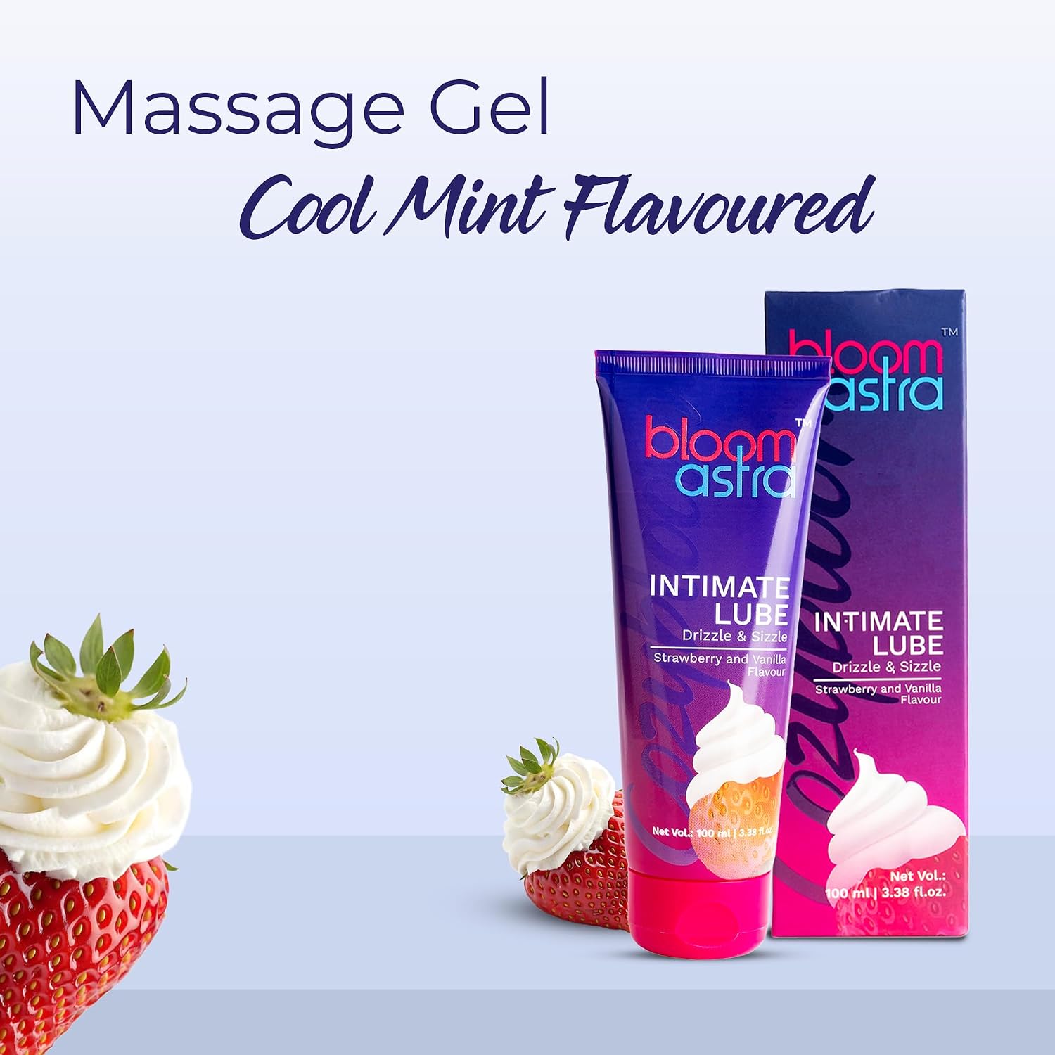 Bloomastra Strawberry Vanilla Flavoured Massage Gel (100 ML)