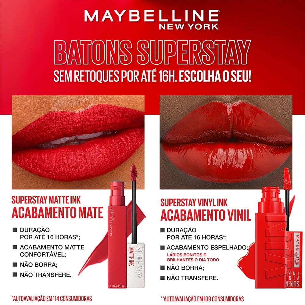 Maybelline New York Superstay Matte Ink Liquid Lipstick, Mover | No budge bold color for 16H | Transferproof, Waterproof, Foodproof | Brown skin friendly