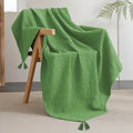 Urban Space Cotton Waffle Throw Blanket, Soft Decorative Throw for Living Room, Sofa, Chair and Couch, Handmade,Reversible and Breathable Throw Waffle Sage Green
