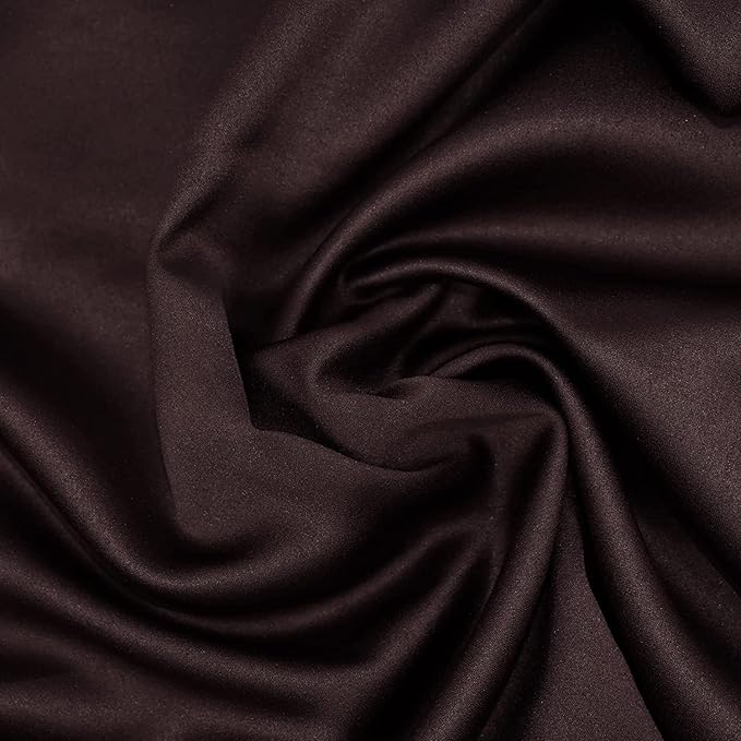 Stoa Paris Pillow Covers, Set of 2 Pieces Satin Pillow Covers Colour Chocolate