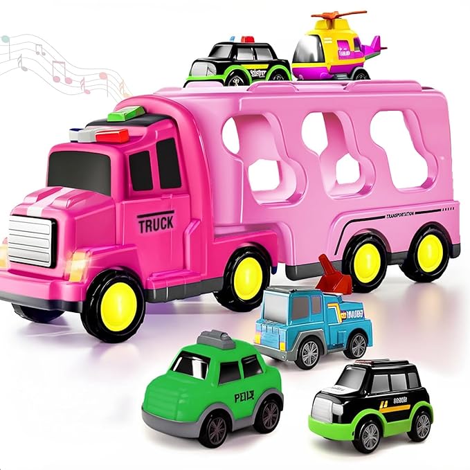 Kidology Boy Toys for 3-5 Year Old Toddlers Truck Sets Multicolor