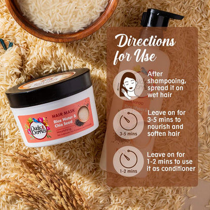 Buds & Berries Rice Water and Chia Seeds Nourishing Hair Mask - 200 ml