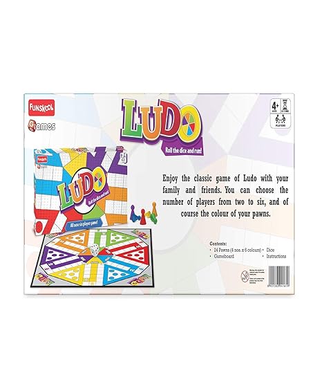 Funskool Games Ludo The Classic startegy Game Board Unique 6 Player Game