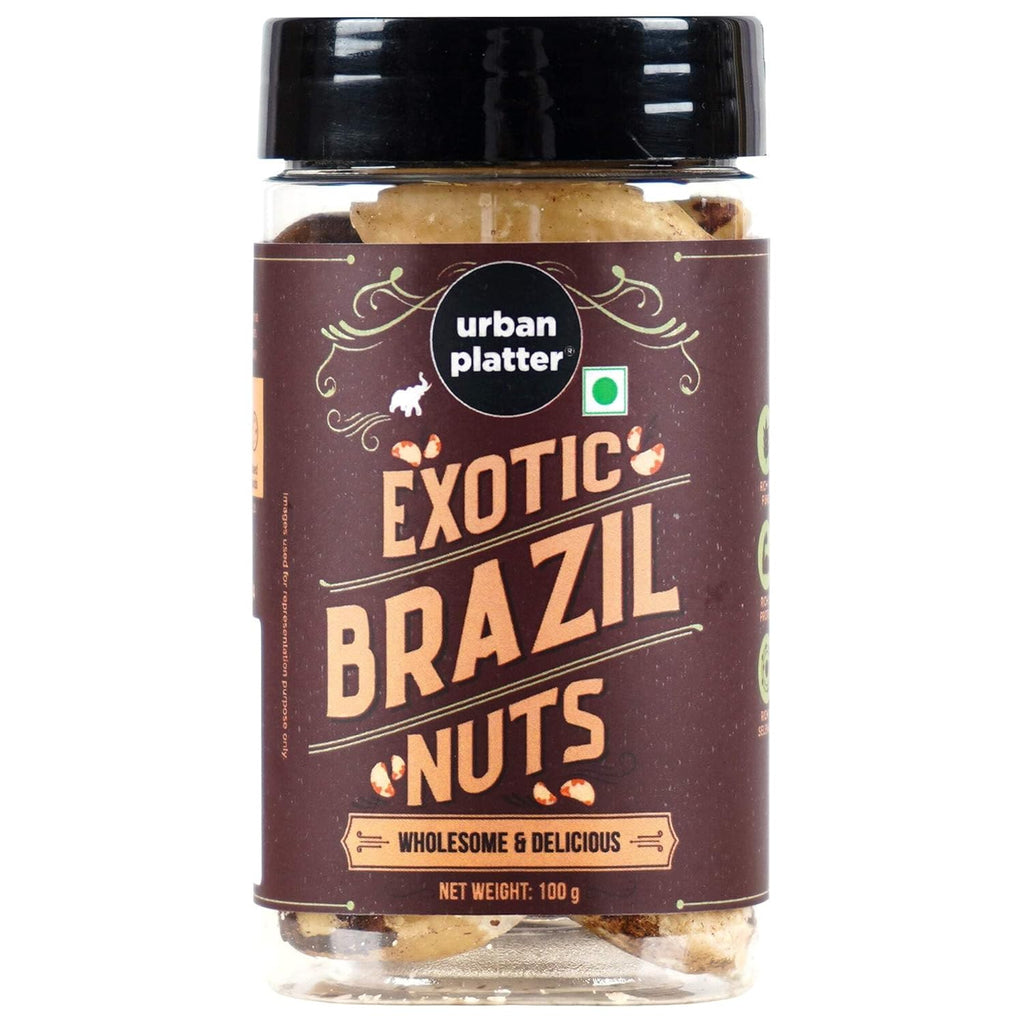 Urban Platter Brazil Nuts, 100g (Rich in Selenium | Superfood | Have 1 Daily | Product of Peru)