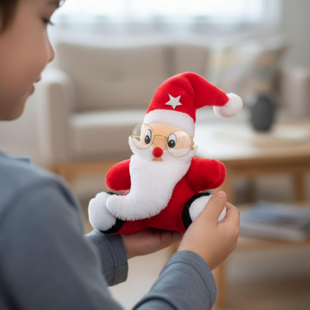 Tickles Cute Santa Claus Soft Stuffed Plush Toy for Kids Color Red 20 cm