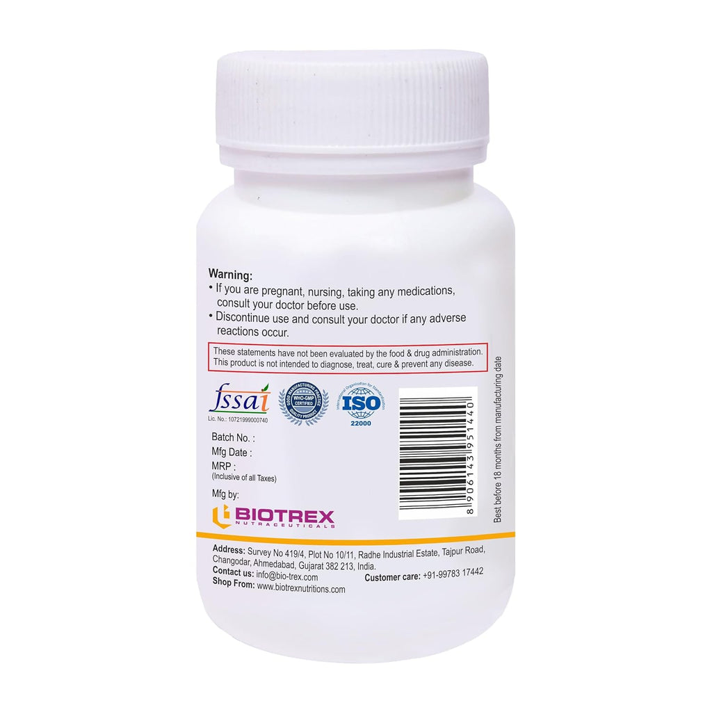 Biotrex Nutraceuticals Niacin 14mg Vitamin B3 With Inositol 50mg Supplement - 60 Veg Capsules