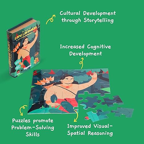 Toynama Educational Toys for Kids - Lakshman 25 Pcs Jigsaw Puzzles Ages 2+ Cultural Interactive